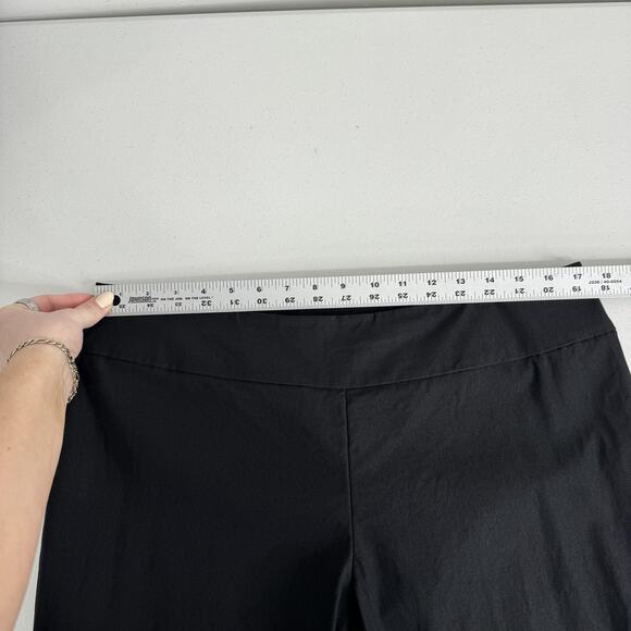 NIC+ZOE Pants Womens 14 Black Pull On Straight Slimming Trouser Office Travel - Picture 7 of 10